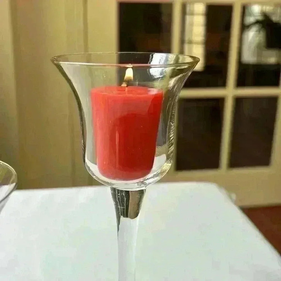 Holiday Time 5 Piece Clear Votive Holder Set Beautiful For Christmas/Holidays - Picture 2 of 10